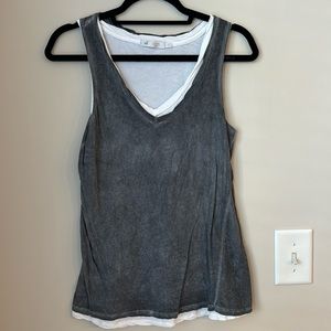 Raffi Cotton Layered Cotton Tank Top